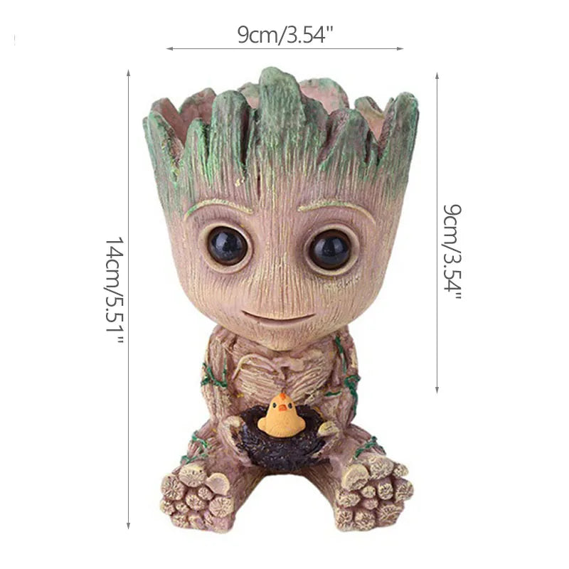 Modern Art Vases Home Decor Groot Flower Pot Tree Man Ornament Handicrafts Living Room Display Flower Arrangement Figurine