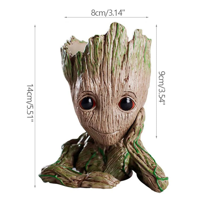 Modern Art Vases Home Decor Groot Flower Pot Tree Man Ornament Handicrafts Living Room Display Flower Arrangement Figurine