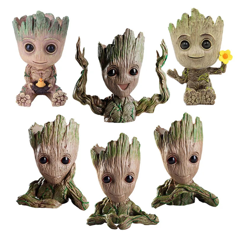 Modern Art Vases Home Decor Groot Flower Pot Tree Man Ornament Handicrafts Living Room Display Flower Arrangement Figurine