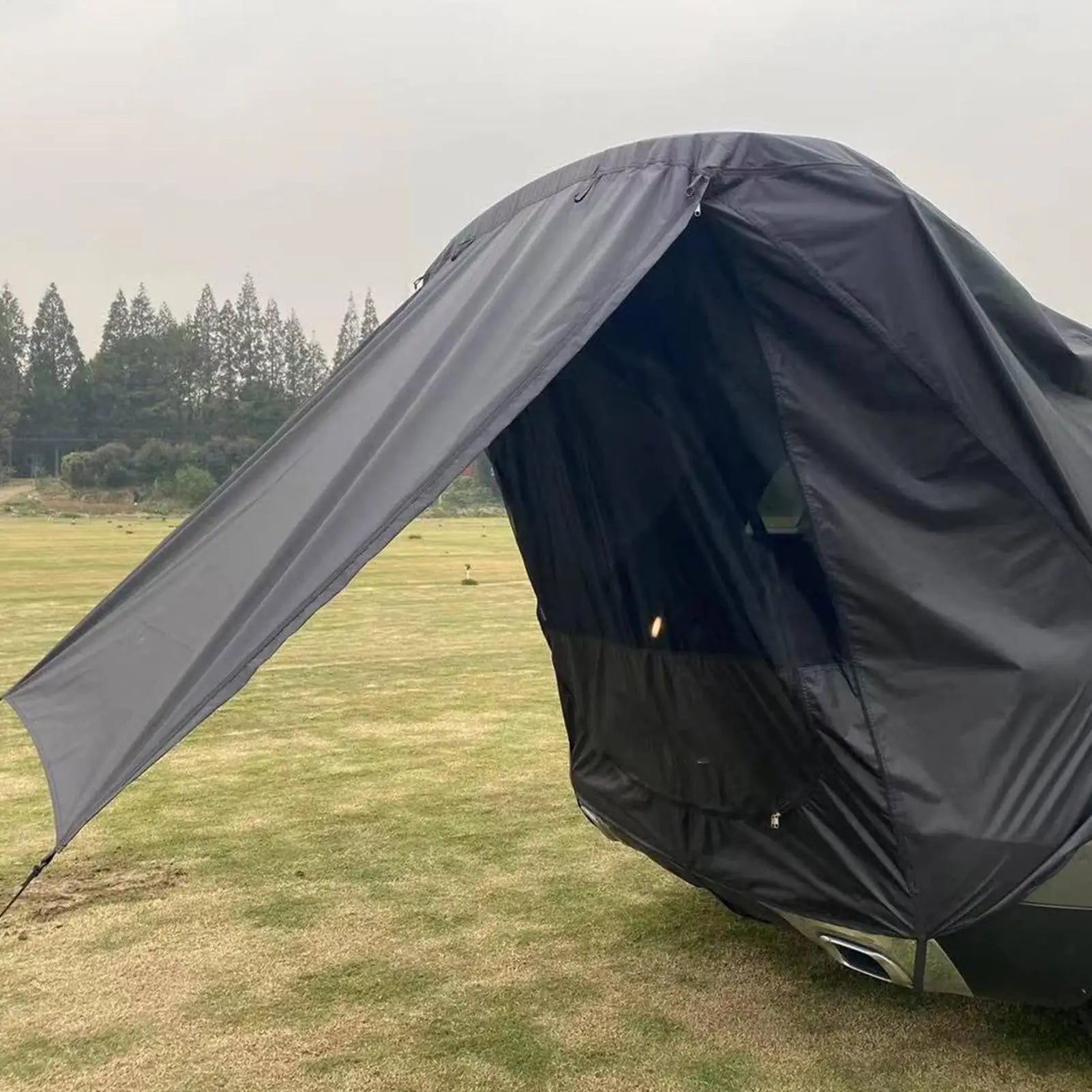 Car Camping Tent Tailgate Tent For Car Lightweight Canopy Compact Shelter Instant Setup For Van Truck Outdoor Beach Backpacking