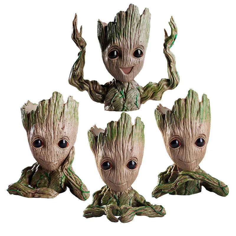Modern Art Vases Home Decor Groot Flower Pot Tree Man Ornament Handicrafts Living Room Display Flower Arrangement Figurine