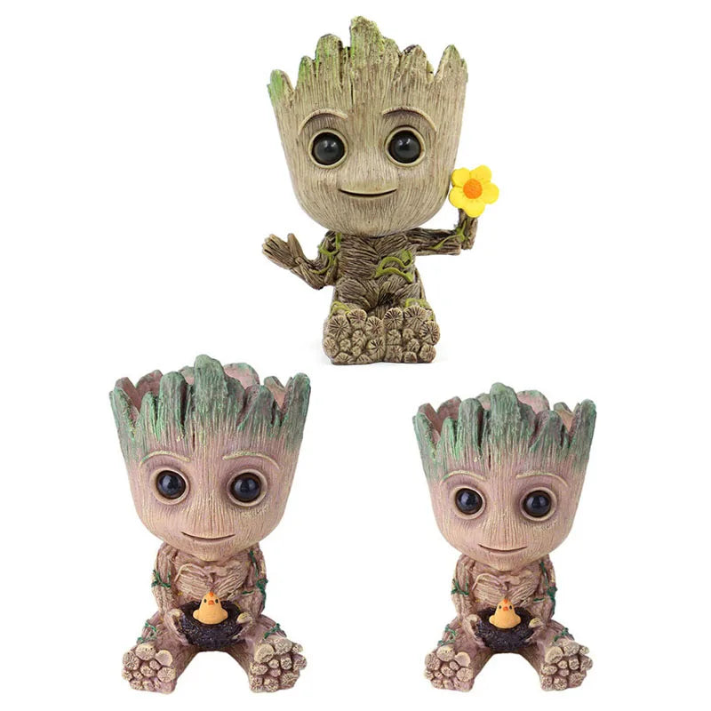 Modern Art Vases Home Decor Groot Flower Pot Tree Man Ornament Handicrafts Living Room Display Flower Arrangement Figurine