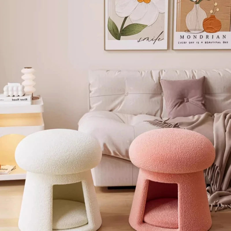 Bedroom White Vanity Stools Luxury Girl Makeup Accent Lounge Ergonomic Design Individual Fauteuil Relaxant Living Room Furniture