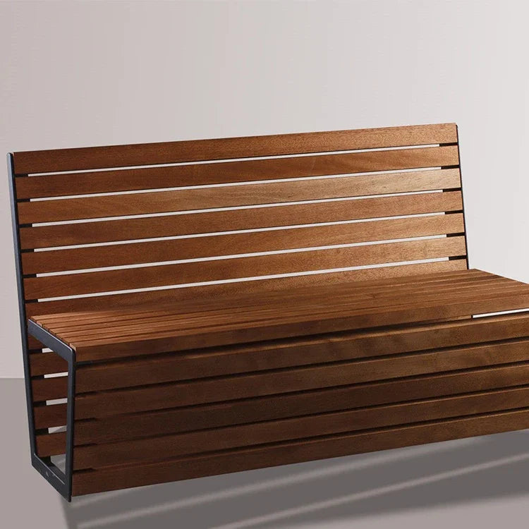 Street Furniture Park Long  Plastic Solid Wood Garden Outdoor Benches Customizable