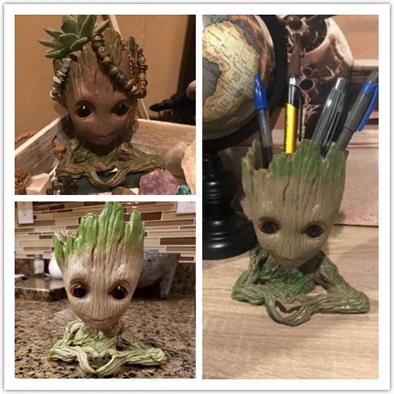 Modern Art Vases Home Decor Groot Flower Pot Tree Man Ornament Handicrafts Living Room Display Flower Arrangement Figurine
