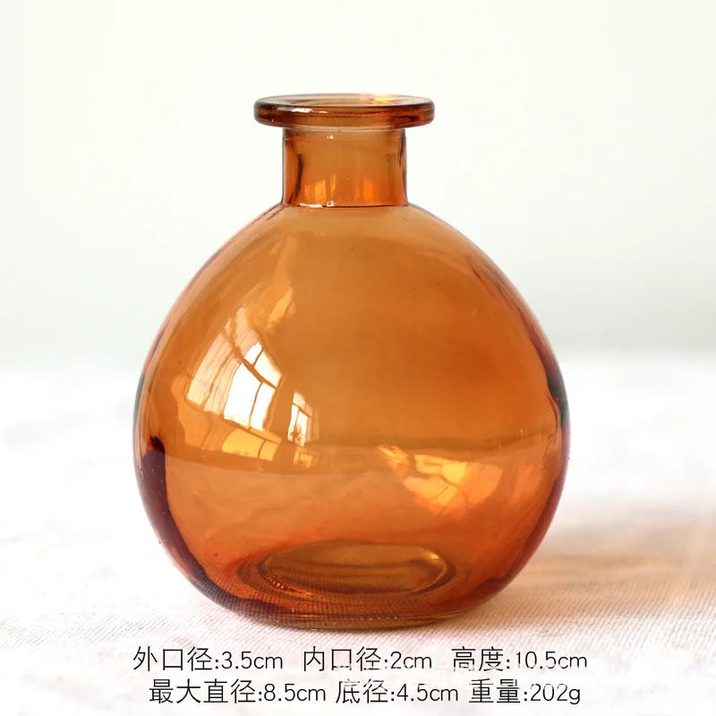 Glass Vase Living Room Decoration Small Fresh Flower Vases For Homes Table Bedroom Decor Modern Terrarium Home Accessories