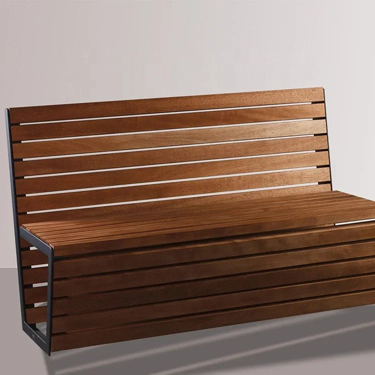 Street Furniture Park Long  Plastic Solid Wood Garden Outdoor Benches Customizable