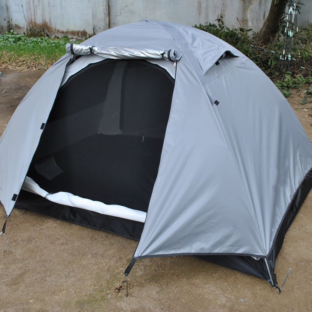 Waterproof Outdoor Camping Tents with Mesh, Tent with Rainfly, 2 Layers, 4 Seasons, PU4000, Silver Coating, Nice Ventilation