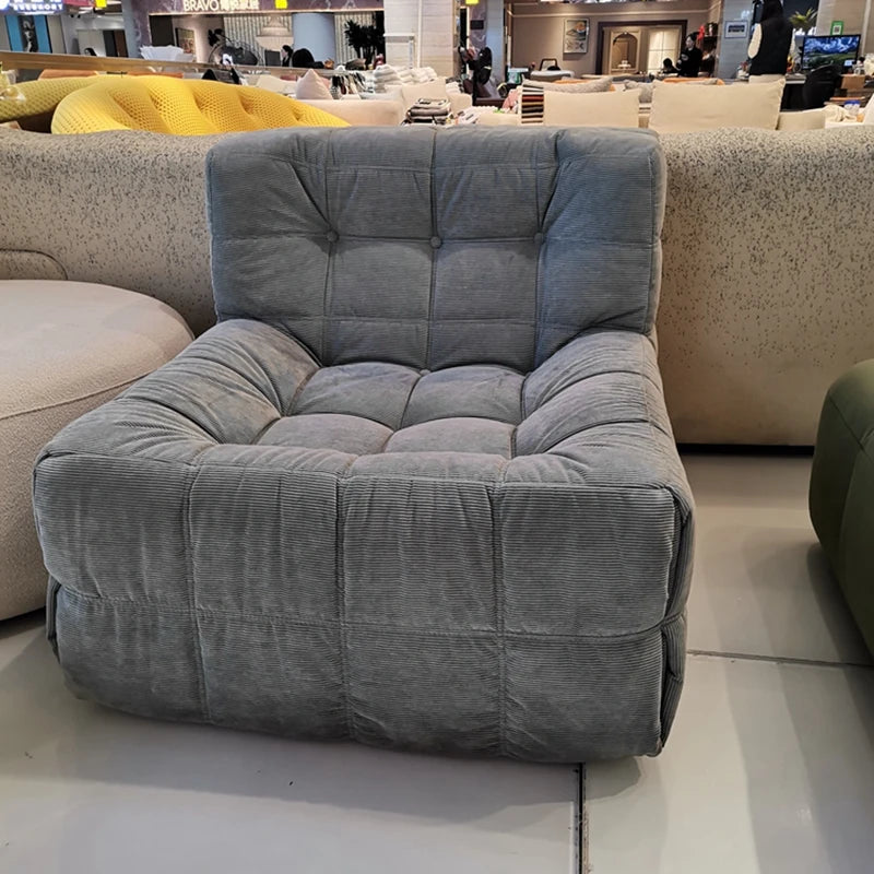 Lazy Sofa,Casual Style Room Decor,Fabric Single Recliner with Flannel Surface and Stereotyped High-density Foam,Shipped by Sea