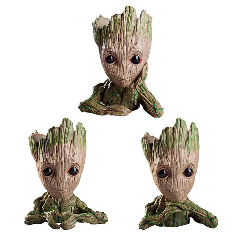 Modern Art Vases Home Decor Groot Flower Pot Tree Man Ornament Handicrafts Living Room Display Flower Arrangement Figurine