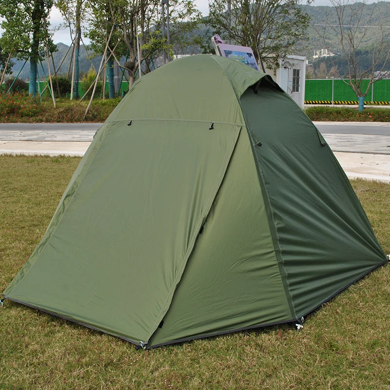 Waterproof Outdoor Camping Tents with Mesh, Tent with Rainfly, 2 Layers, 4 Seasons, PU4000, Silver Coating, Nice Ventilation