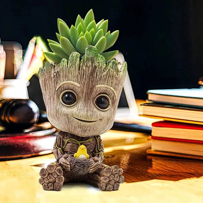 Modern Art Vases Home Decor Groot Flower Pot Tree Man Ornament Handicrafts Living Room Display Flower Arrangement Figurine