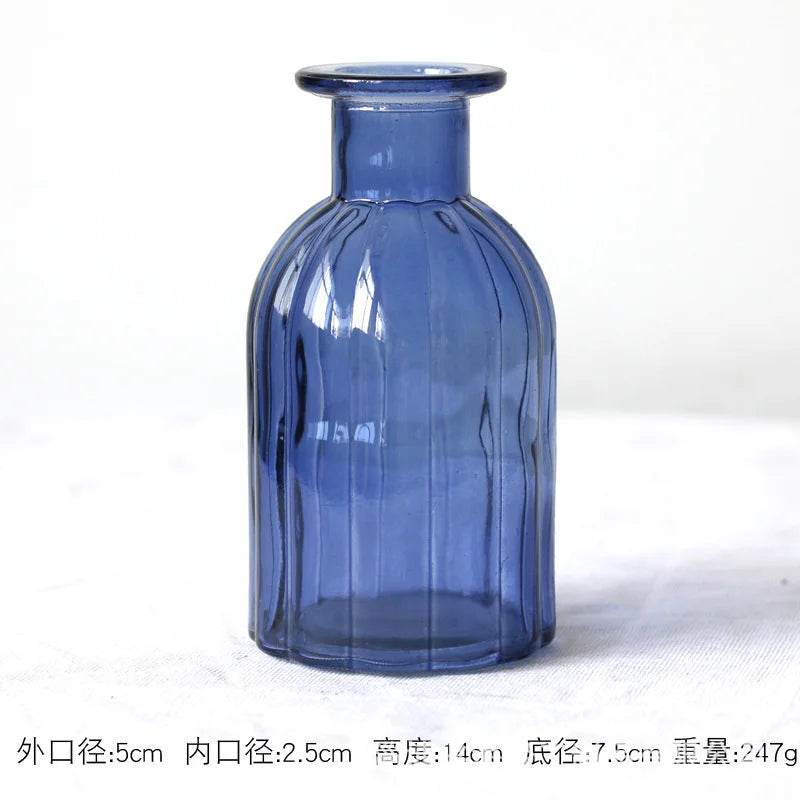 Glass Vase Living Room Decoration Small Fresh Flower Vases For Homes Table Bedroom Decor Modern Terrarium Home Accessories