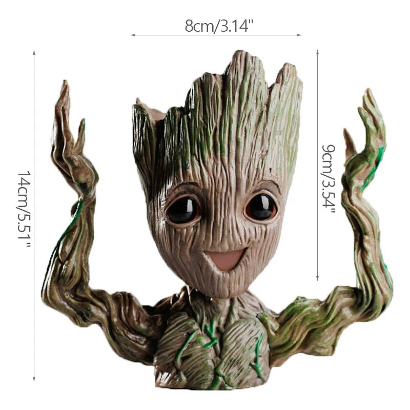 Modern Art Vases Home Decor Groot Flower Pot Tree Man Ornament Handicrafts Living Room Display Flower Arrangement Figurine