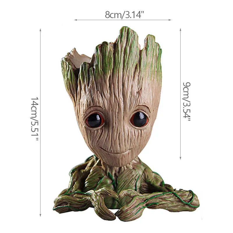 Modern Art Vases Home Decor Groot Flower Pot Tree Man Ornament Handicrafts Living Room Display Flower Arrangement Figurine