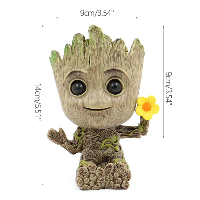 Modern Art Vases Home Decor Groot Flower Pot Tree Man Ornament Handicrafts Living Room Display Flower Arrangement Figurine