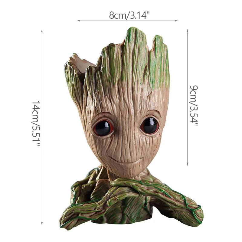 Modern Art Vases Home Decor Groot Flower Pot Tree Man Ornament Handicrafts Living Room Display Flower Arrangement Figurine